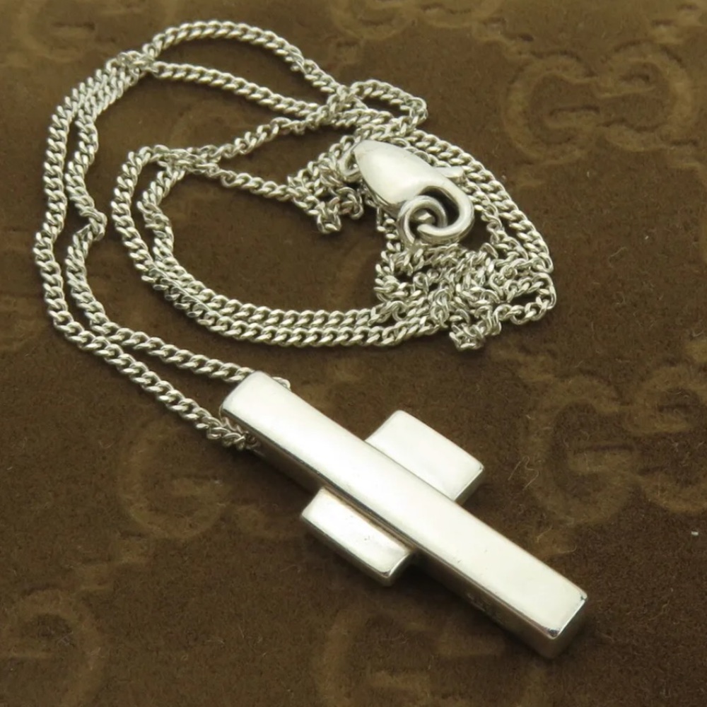 Gucci Italian Luxury Statement Cross Necklace